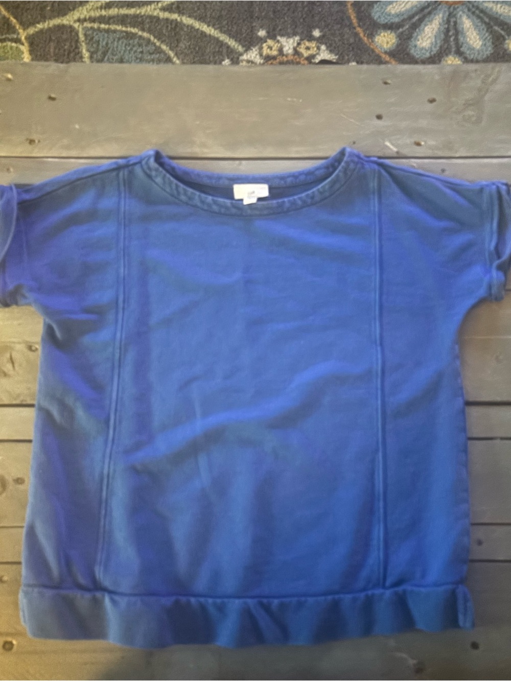 J. Jill Kids Short Sleeve Crewneck Top in Royal Blue